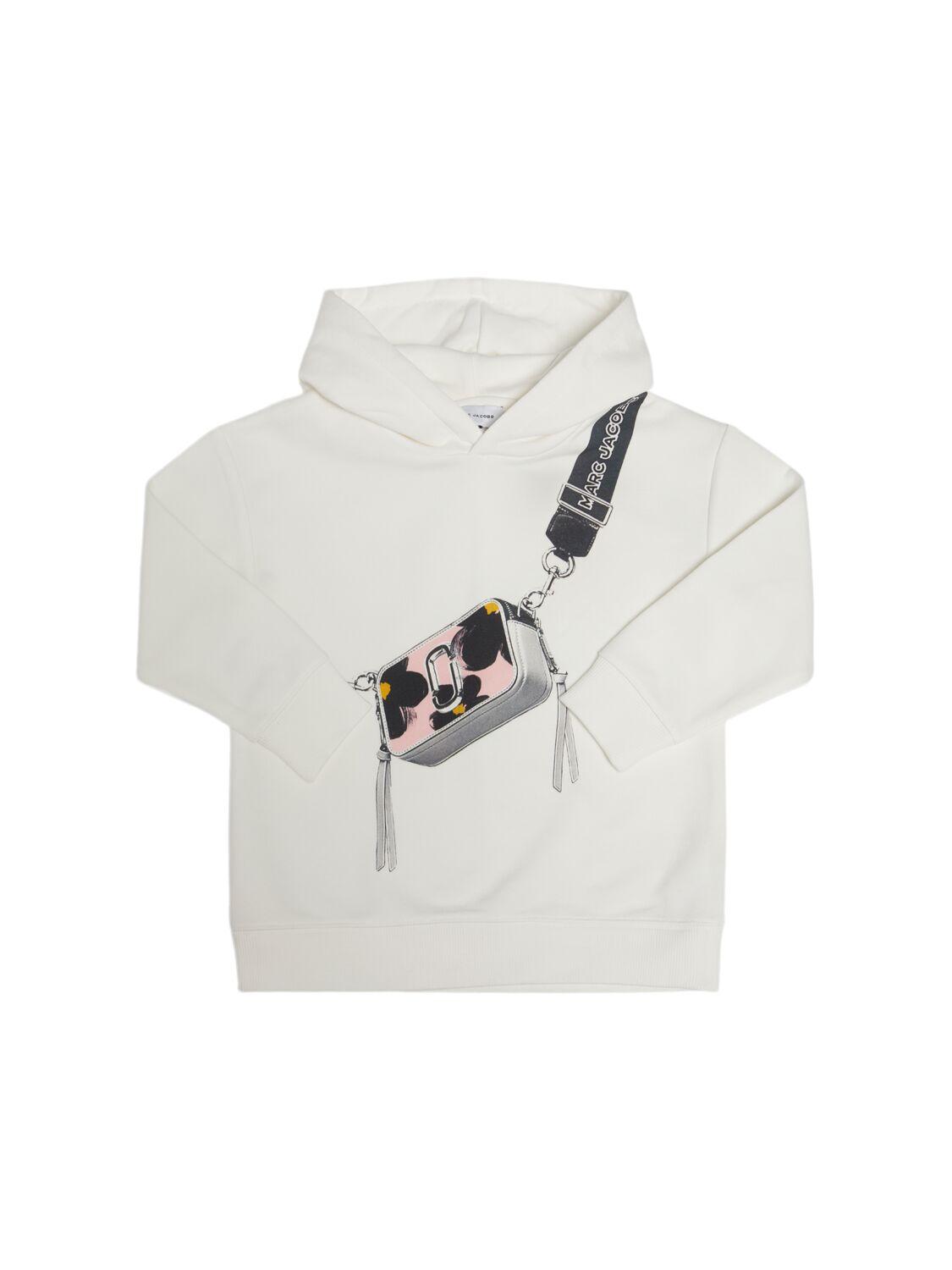 Printed Cotton Blend Hooded Sweatshirt by MARC JACOBS