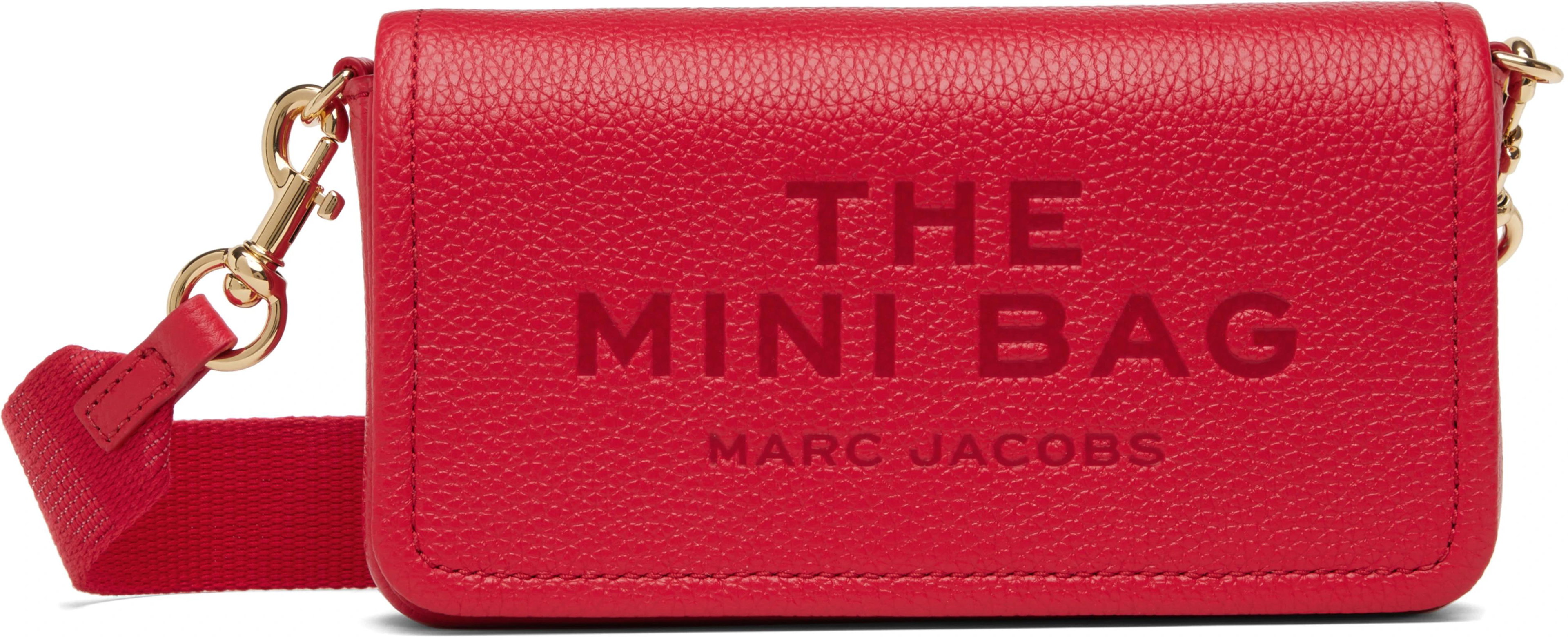 Red 'The Leather Mini' Bag by MARC JACOBS