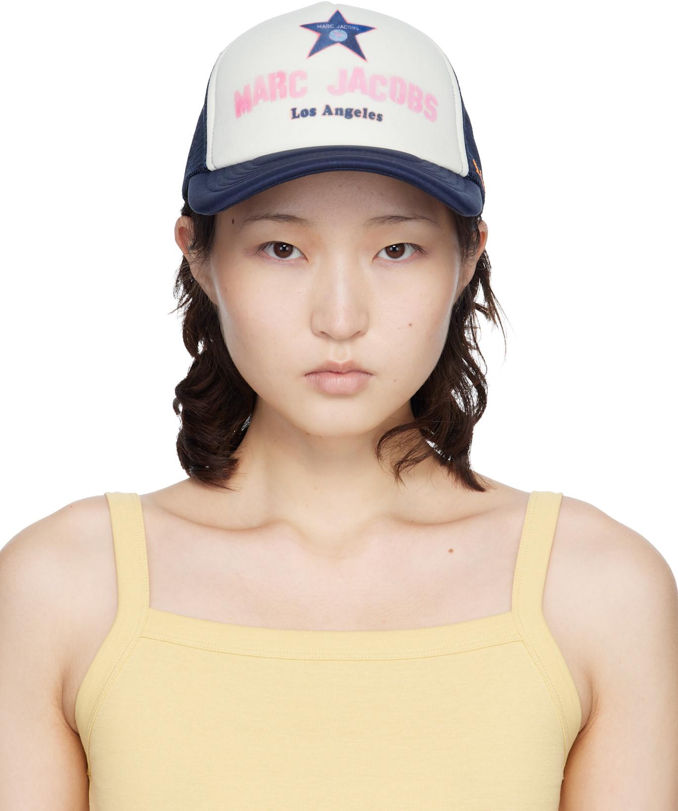 SSENSE Exclusive White 'The Los Angeles' City Trucker Cap by MARC JACOBS
