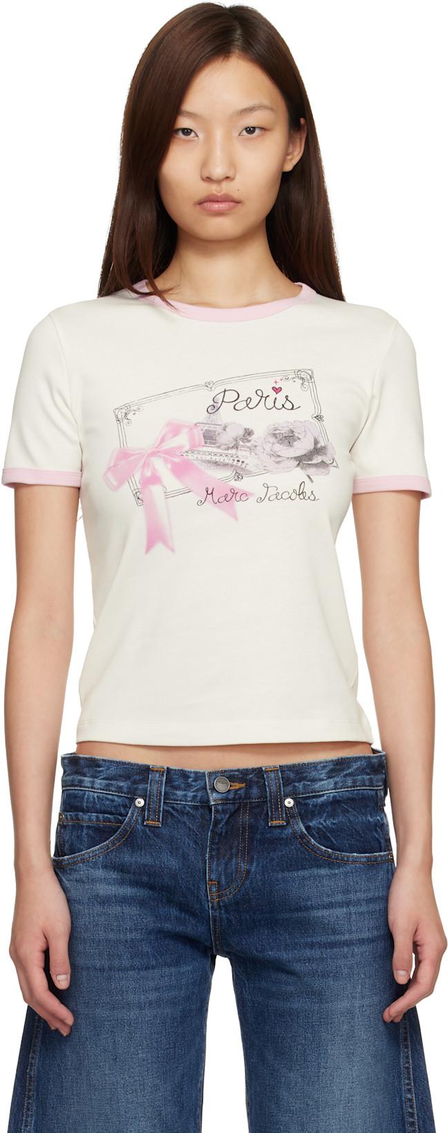 SSENSE Exclusive White 'The Paris' City T-shirt by MARC JACOBS
