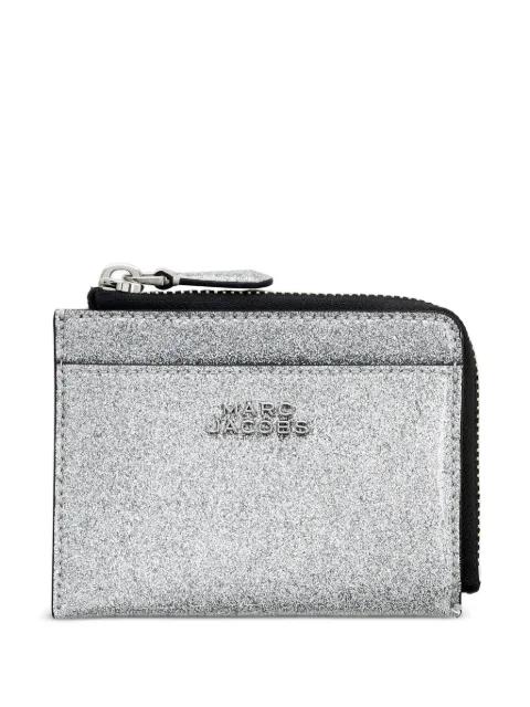 The Coated Glitter zip leather wallet by MARC JACOBS