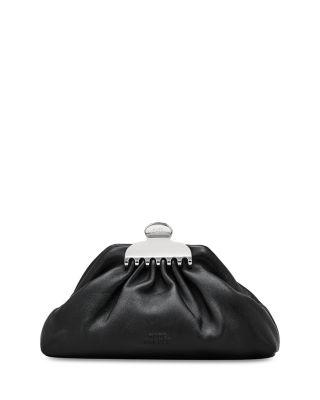 The Glam Claw Clip Leather Clutch by MARC JACOBS