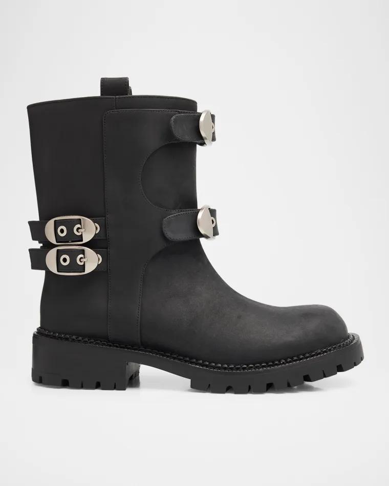 The Kiki Leather Moto Ankle Boots by MARC JACOBS