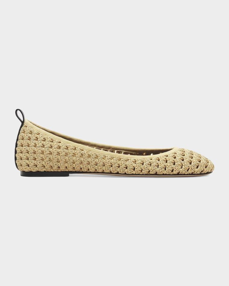 The Logo Ribbon Crochet Ballerina Flats by MARC JACOBS
