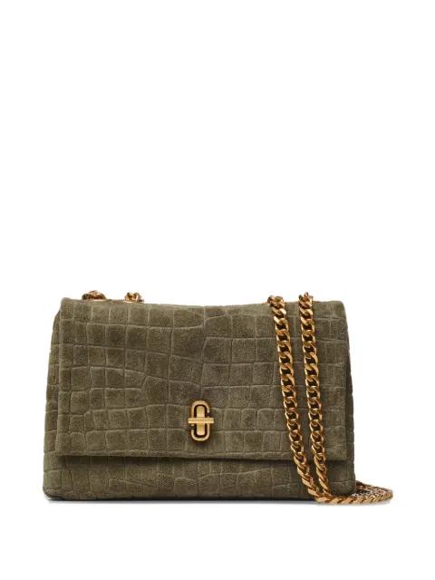 The Slim croc suede dual-chain shoulder bag by MARC JACOBS