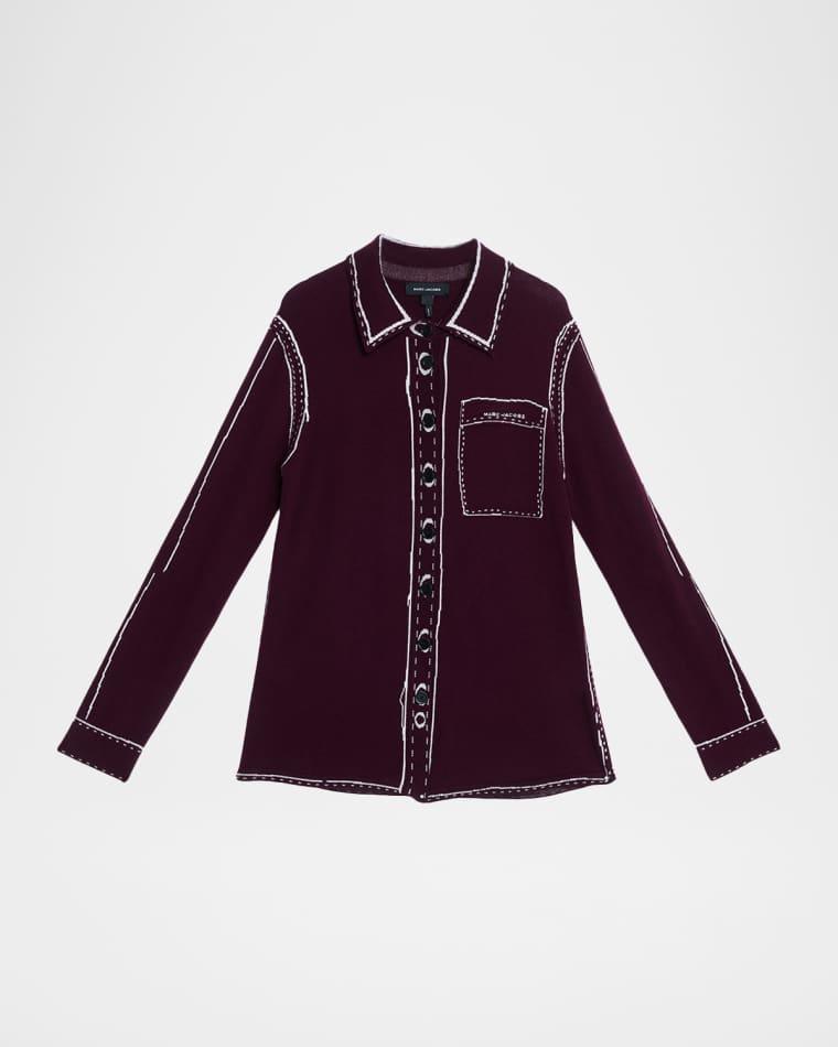 Trompe-L'oeil Knit Button-Front Cardigan by MARC JACOBS