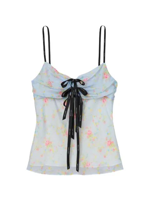 blurred-floral bow top by MARC JACOBS