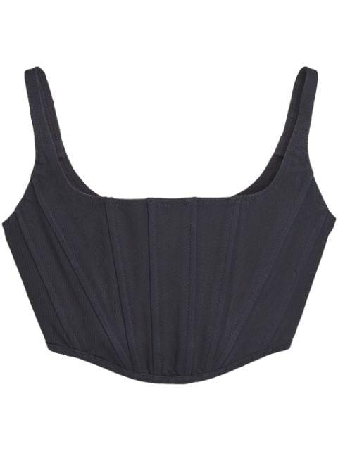 denim bustier top by MARC JACOBS