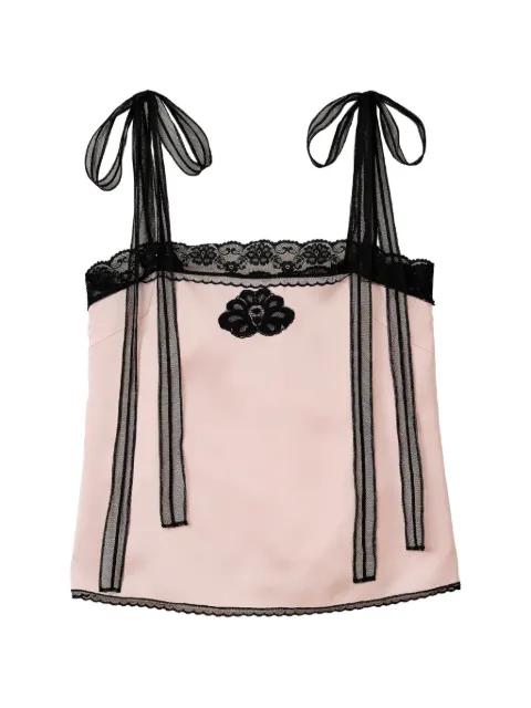 lace-detail ribbon top by MARC JACOBS