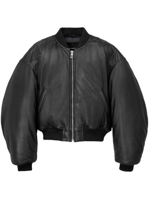leather bomber jacket by MARC JACOBS