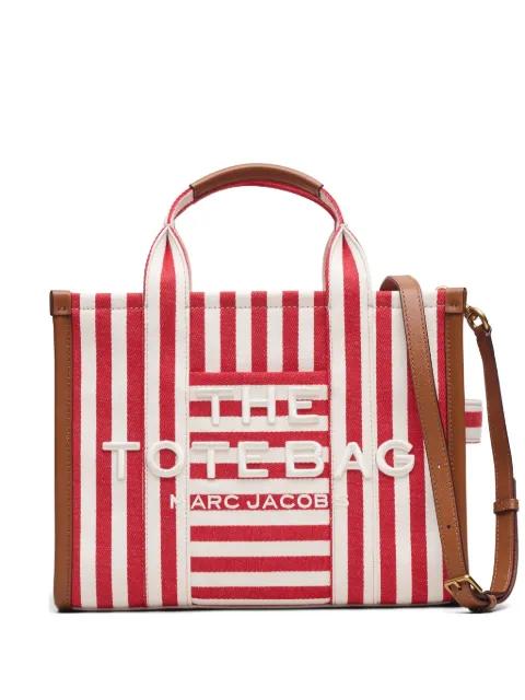 medium The Tote Bag striped canvas tote bag by MARC JACOBS