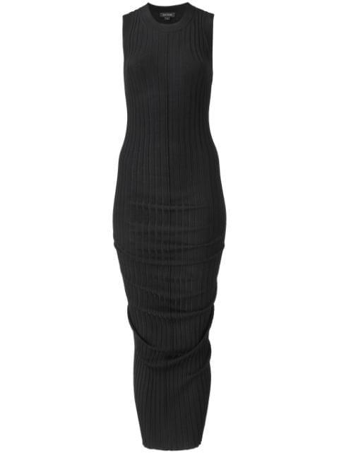 merino-wool twisted midi dress by MARC JACOBS