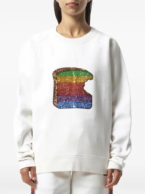 sequin-embellished raglan-sleeve sweatshirt by MARC JACOBS