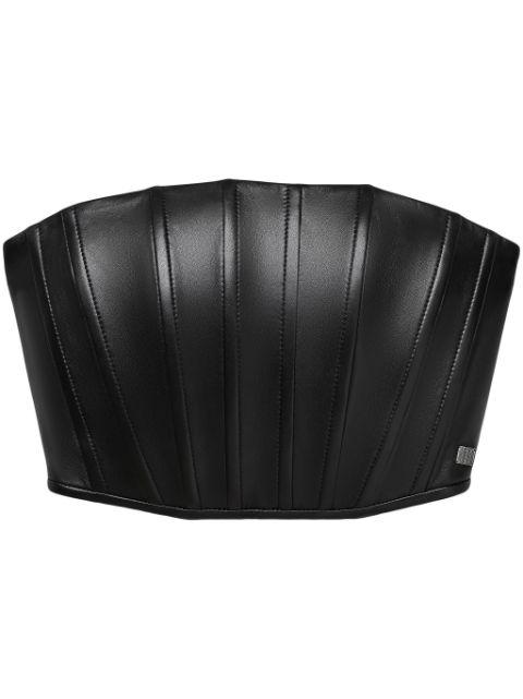 strapless leather corset top by MARC JACOBS
