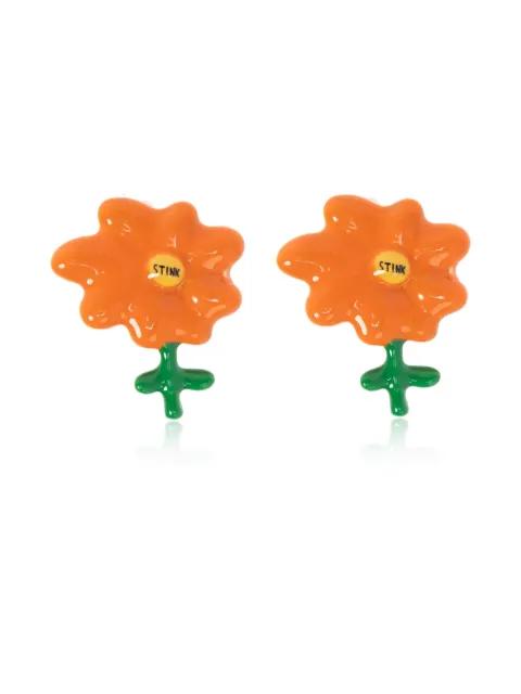 x David Shrigley Joy Flower stud earrings by MARC JACOBS