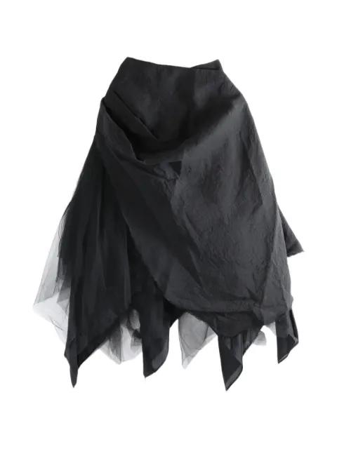 asymmetric layered mid skirt by MARC LE BIHAN