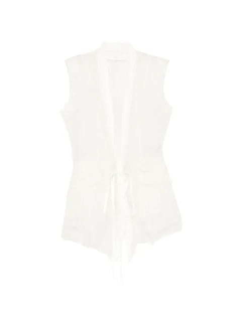 floral sheer gilet by MARC LE BIHAN
