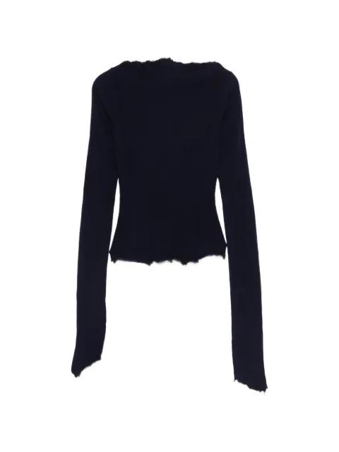 frayed long-sleeved T-shirt by MARC LE BIHAN