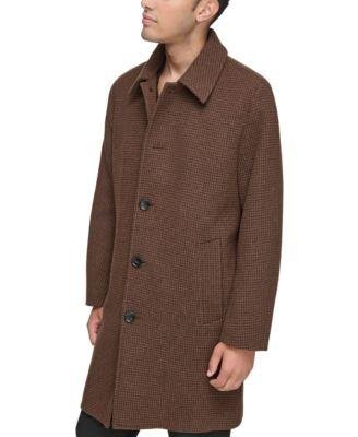 Men's Rennel Houndstooth Single-Breasted Topcoat by MARC NEW YORK
