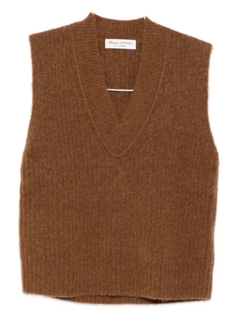 V-neck wool-blend vest by MARC O'POLO
