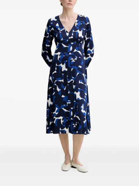 abstract-print V-neck midi dress by MARC O'POLO