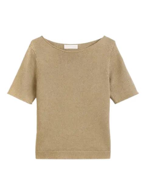 boat-neck knitted T-shirt by MARC O'POLO