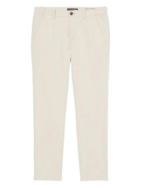 button-fastening chino trousers by MARC O'POLO