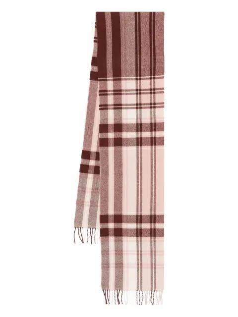 check-pattern fringe-edges scarf by MARC O'POLO