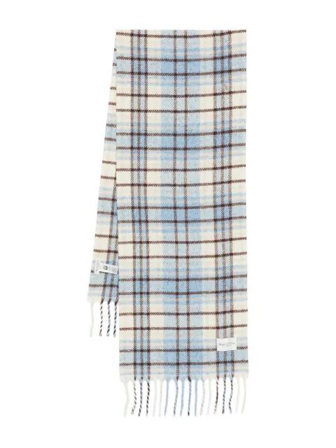 checked fringed scarf by MARC O'POLO