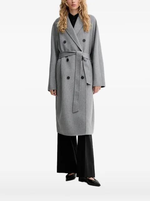 double-breasted belted coat by MARC O'POLO