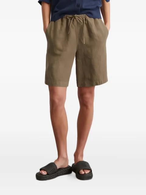 drawstring-waist linen shorts by MARC O'POLO