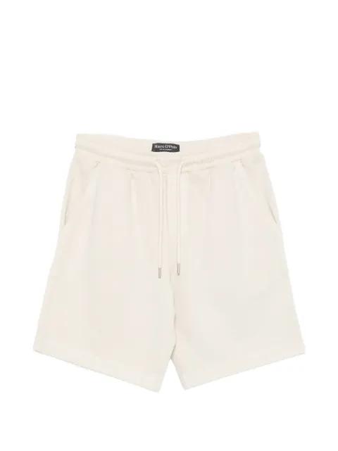 drawstring-waist logo-print shorts by MARC O'POLO