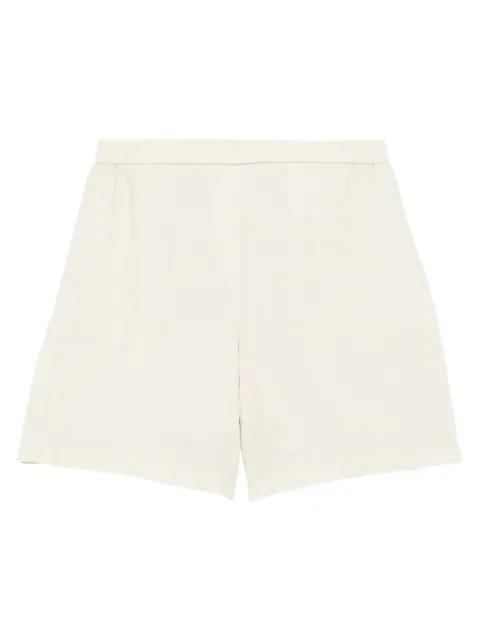 elastic-waist linen shorts by MARC O'POLO