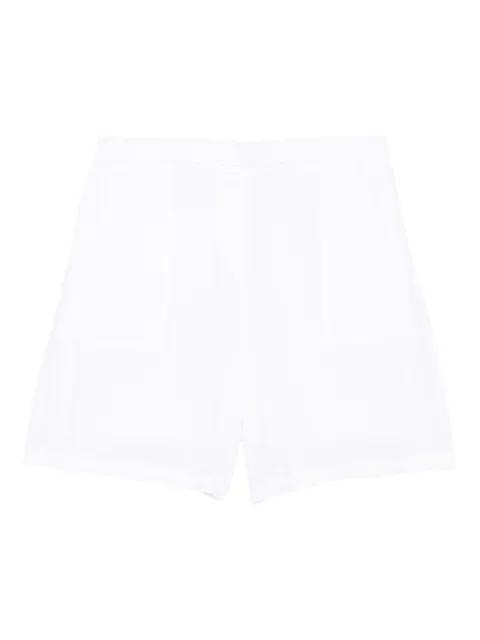 flat-front linen shorts by MARC O'POLO