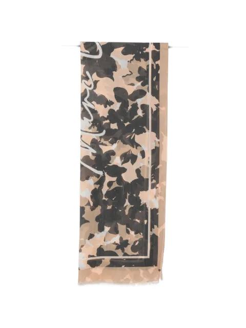 floral-print frayed scarf by MARC O'POLO