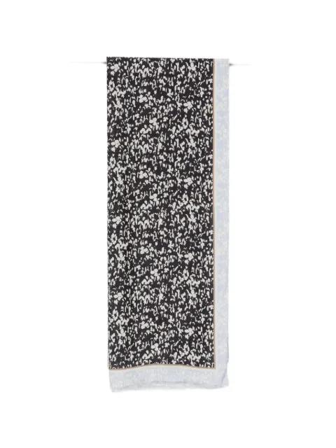 floral-print fringed scarf by MARC O'POLO