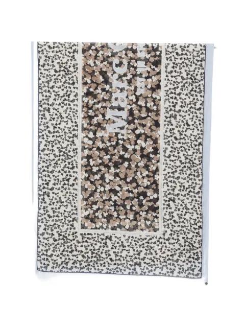 floral-print logo-print scarf by MARC O'POLO