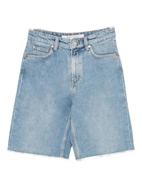 frayed-hem denim shorts by MARC O'POLO