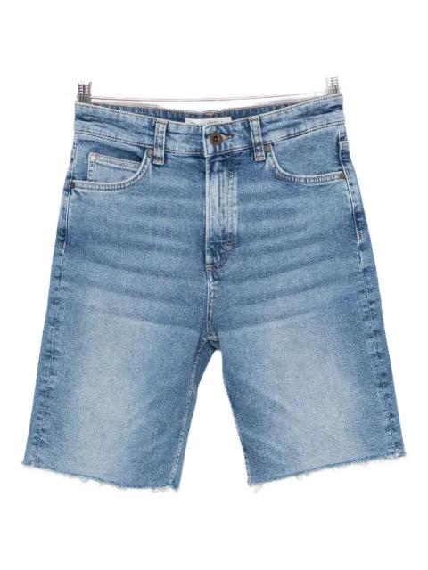 frayed-hem denim shorts by MARC O'POLO