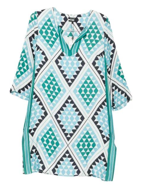 geometric-print V-neck midi dress by MARC O'POLO