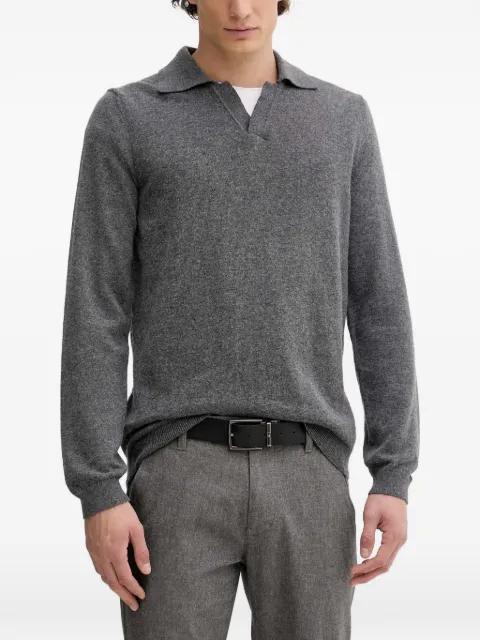 long-sleeve polo-collar sweater by MARC O'POLO