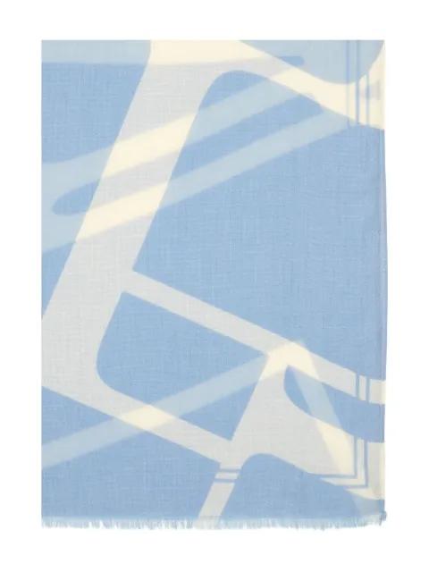 monogram-print scarf by MARC O'POLO