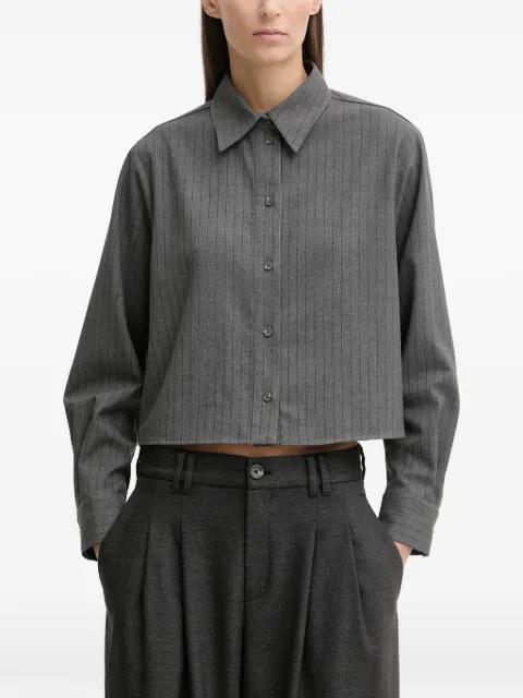 pinstripe cropped shirt by MARC O'POLO