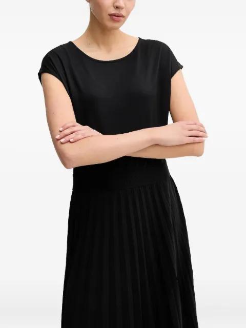 pleated cap-sleeve dress by MARC O'POLO