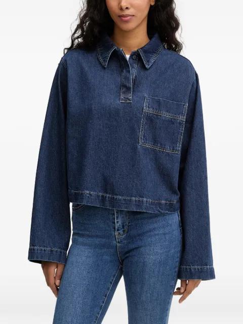 pocket-detail denim polo shirt by MARC O'POLO