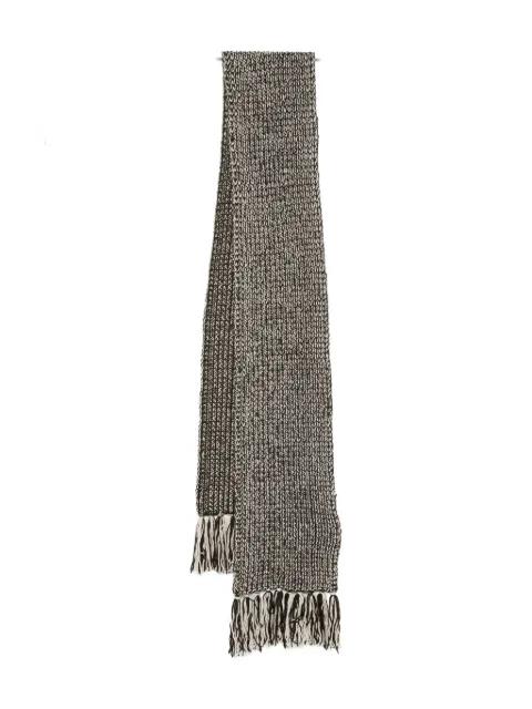 ribbed-knit fringe scarf by MARC O'POLO