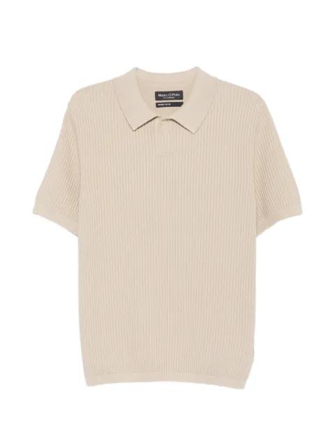 ribbed-knit polo shirt by MARC O'POLO