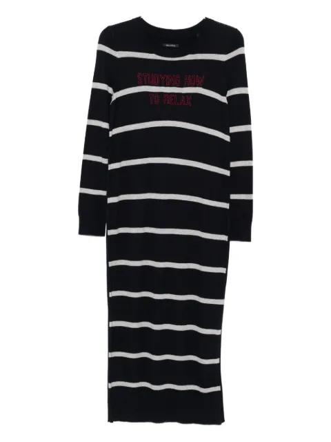 stripe-pattern crew-neck midi dress by MARC O'POLO