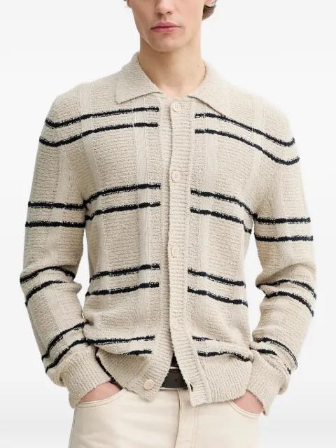 striped buttoned cardigan by MARC O'POLO