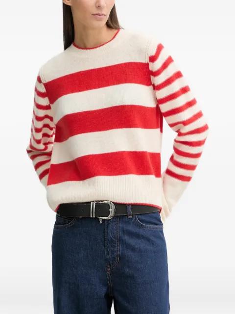 striped crew-neck sweater by MARC O'POLO